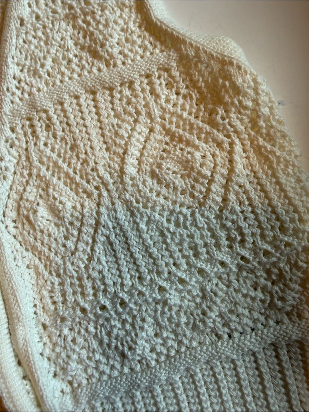 A New Day Cream Open Knit Sweater Vest – Size Medium 🧶🤍 - Picture 4 of 11